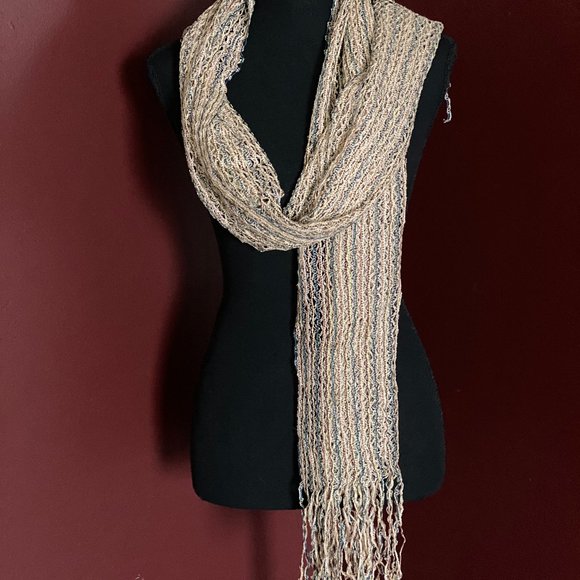 Vintage Open Weave Multi Accent Scarf - Picture 1 of 7